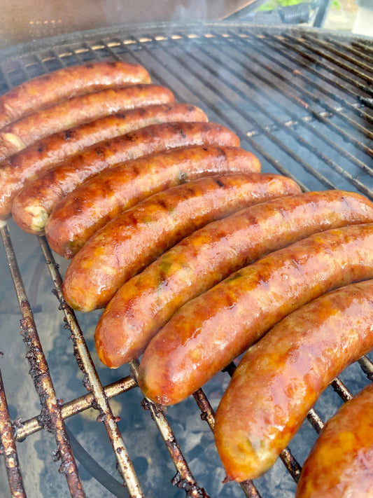 Cheddar-Jalapeño BBQ Wurst vom Rind